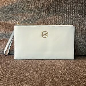 Michael Kors Off White Wristlet - Large